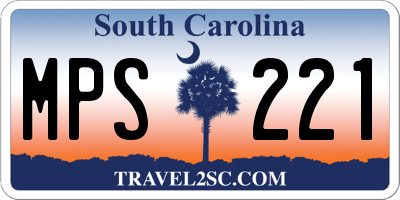 SC license plate MPS221