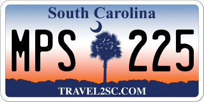 SC license plate MPS225