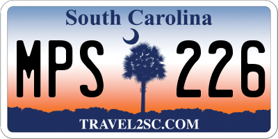 SC license plate MPS226