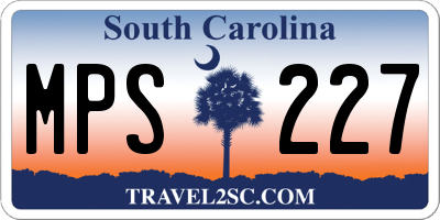 SC license plate MPS227