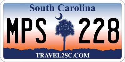 SC license plate MPS228