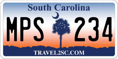 SC license plate MPS234