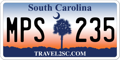 SC license plate MPS235
