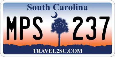 SC license plate MPS237