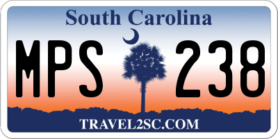 SC license plate MPS238