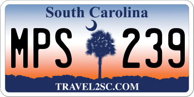 SC license plate MPS239