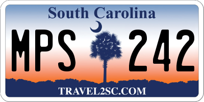 SC license plate MPS242
