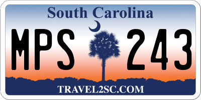SC license plate MPS243