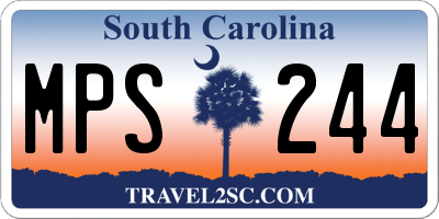 SC license plate MPS244