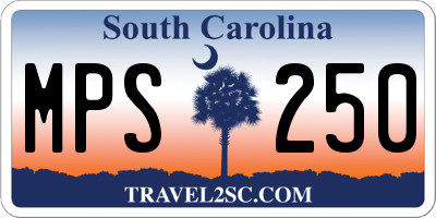SC license plate MPS250