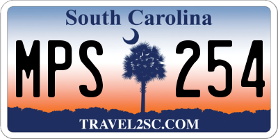 SC license plate MPS254