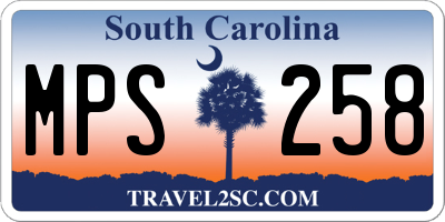 SC license plate MPS258