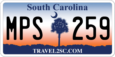 SC license plate MPS259