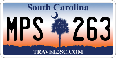 SC license plate MPS263