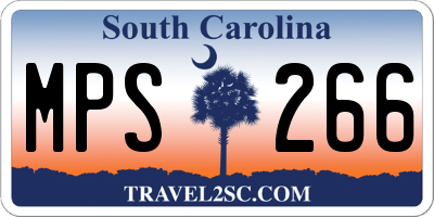 SC license plate MPS266