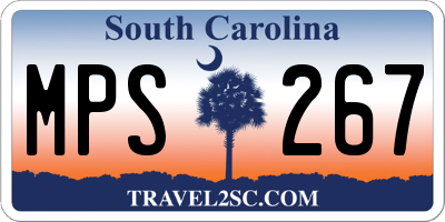 SC license plate MPS267