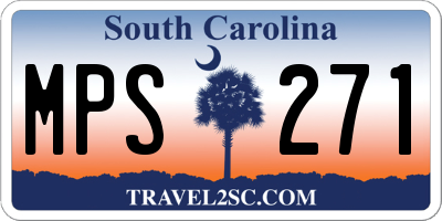 SC license plate MPS271