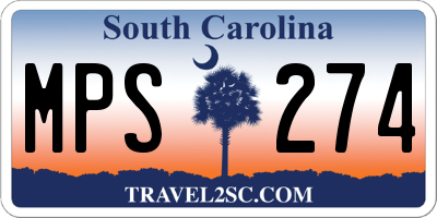 SC license plate MPS274