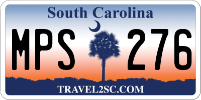 SC license plate MPS276