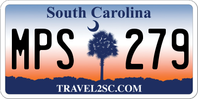 SC license plate MPS279