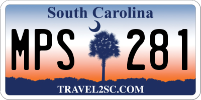 SC license plate MPS281