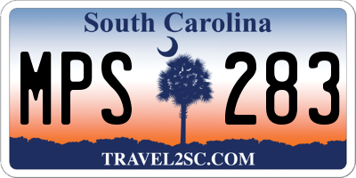 SC license plate MPS283