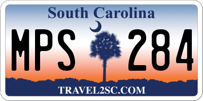 SC license plate MPS284
