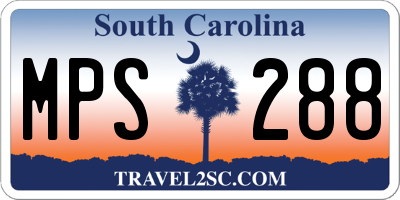 SC license plate MPS288