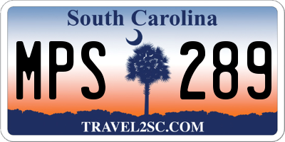 SC license plate MPS289