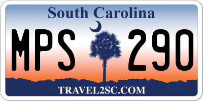 SC license plate MPS290