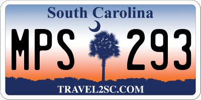 SC license plate MPS293