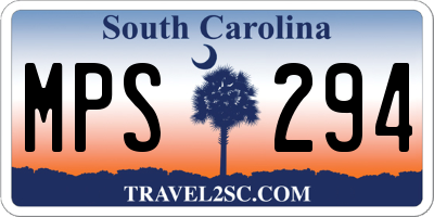 SC license plate MPS294