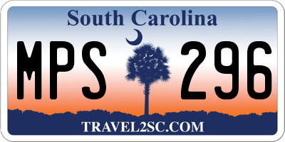 SC license plate MPS296