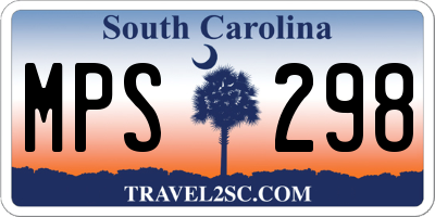 SC license plate MPS298