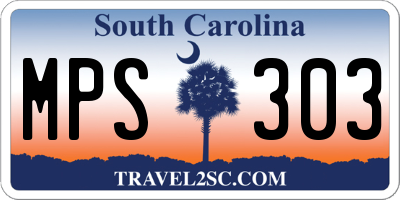 SC license plate MPS303