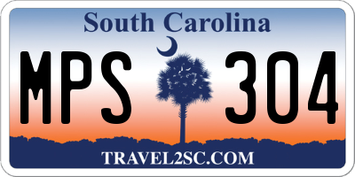 SC license plate MPS304