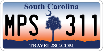 SC license plate MPS311