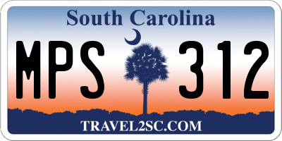 SC license plate MPS312