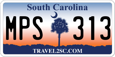 SC license plate MPS313