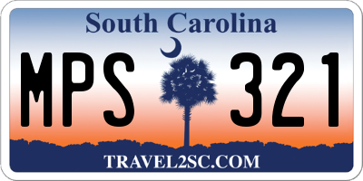 SC license plate MPS321
