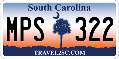 SC license plate MPS322