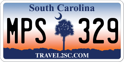 SC license plate MPS329