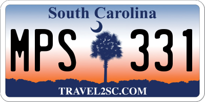 SC license plate MPS331