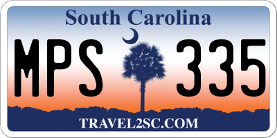 SC license plate MPS335