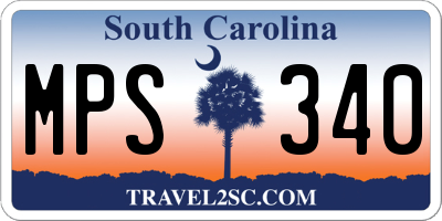 SC license plate MPS340