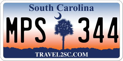 SC license plate MPS344
