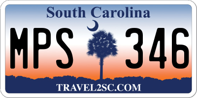 SC license plate MPS346