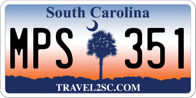 SC license plate MPS351