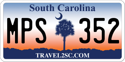 SC license plate MPS352