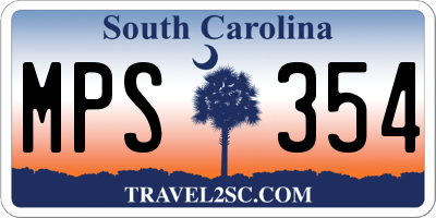 SC license plate MPS354